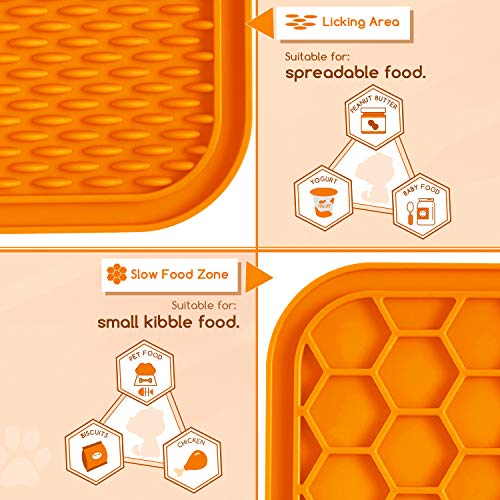 ALLWIN Dog Lick Mat - Large Size Lick Mat for Dogs 2 Packs with S...