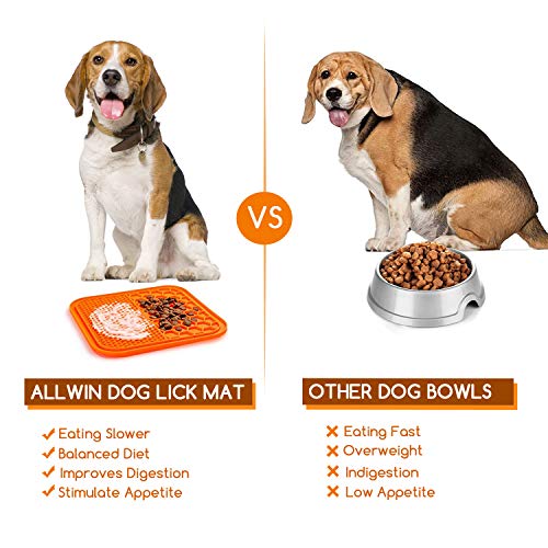 ALLWIN Dog Lick Mat - Large Size Lick Mat for Dogs 2 Packs with S...