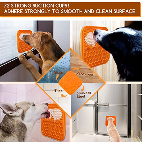 ALLWIN Dog Lick Mat - Large Size Lick Mat for Dogs 2 Packs with S...