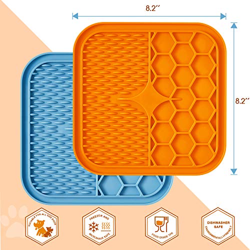 ALLWIN Dog Lick Mat - Large Size Lick Mat for Dogs 2 Packs with S...