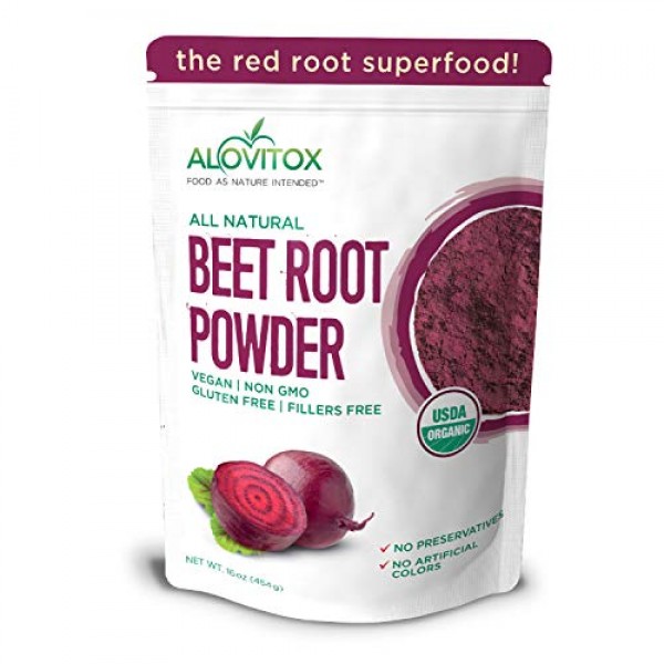 Alovitox Beet Root Powder|100% Pure, Fresh & Usda Organic Beetroo...