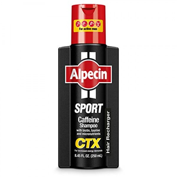 Alpecin CTX Sport Mens Biotin Shampoo with Caffeine, Niacin, Cas...