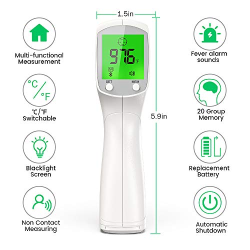 Infrared Thermometer for Humans Adults Kids Baby and Surface of O...