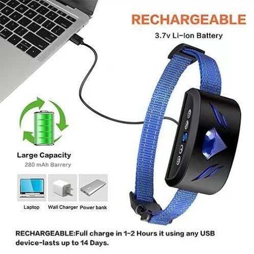 Dog Bark Collar - Electric Dog Shock Collar Anti Bark Collar with...
