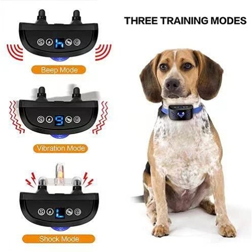 Dog Bark Collar - Electric Dog Shock Collar Anti Bark Collar with...