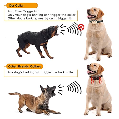 Dog Bark Collar - Electric Dog Shock Collar Anti Bark Collar with...