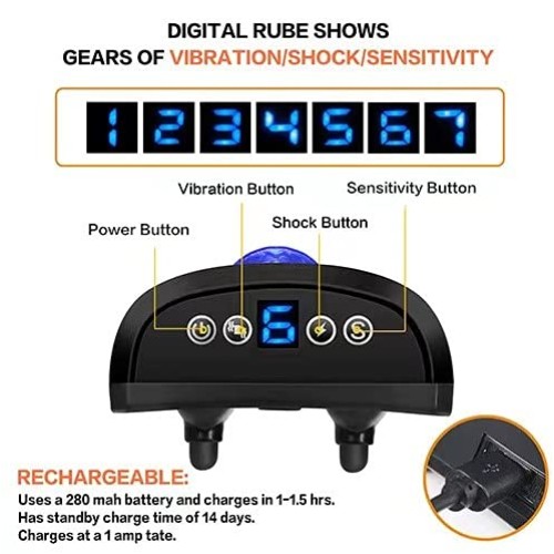Dog Bark Collar - Electric Dog Shock Collar Anti Bark Collar with...