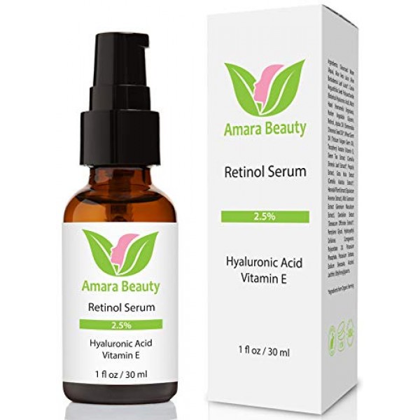 Retinol Serum 2.5% with Hyaluronic Acid & Vitamin E, 1 fl. oz.