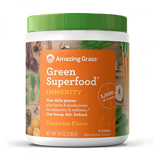 Amazing Grass Green Superfood Immunity: Super Greens Powder with ...