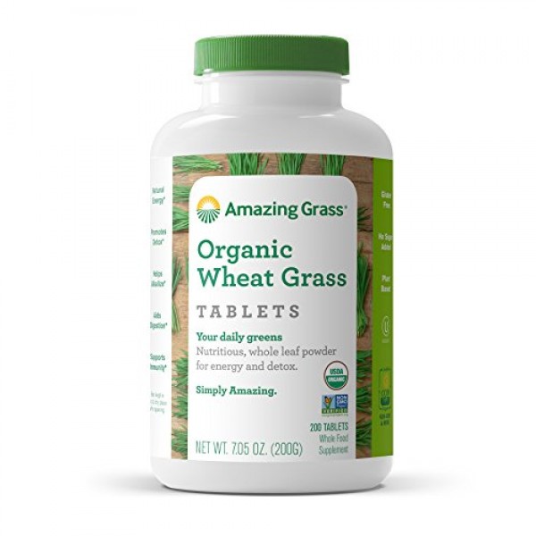 Amazing Grass Wheat Grass Tablets: 100% Whole-Leaf Wheat Grass Po...