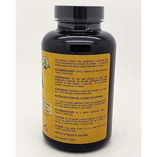 Organic MACA 950 mg 150 Capsules by Naturalismo Life