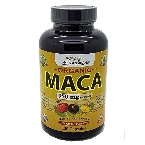 Organic MACA 950 mg 150 Capsules by Naturalismo Life