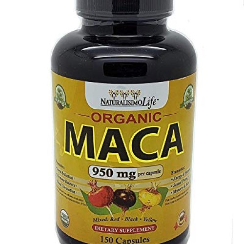 Organic MACA 950 mg 150 Capsules by Naturalismo Life