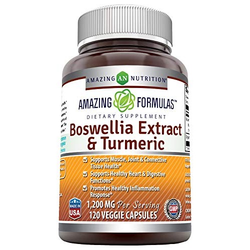 Amazing Formulas Boswellia Extract & Turmeric 1200mg per Serving ...