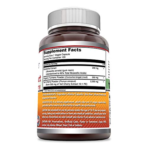 Amazing Formulas Boswellia Extract Turmeric & Tart Cherry 2400mg ...