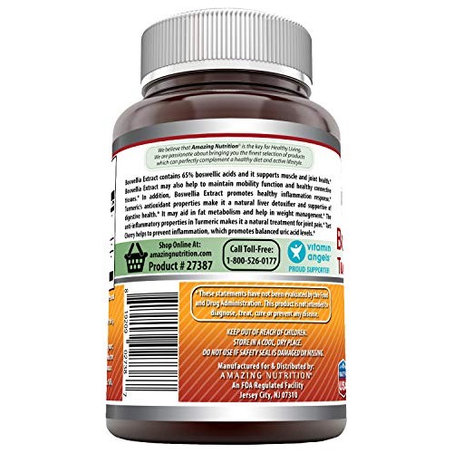 Amazing Formulas Boswellia Extract Turmeric & Tart Cherry 2400mg ...