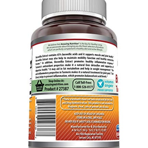 Amazing Formulas Boswellia Extract Turmeric & Tart Cherry 2400mg ...