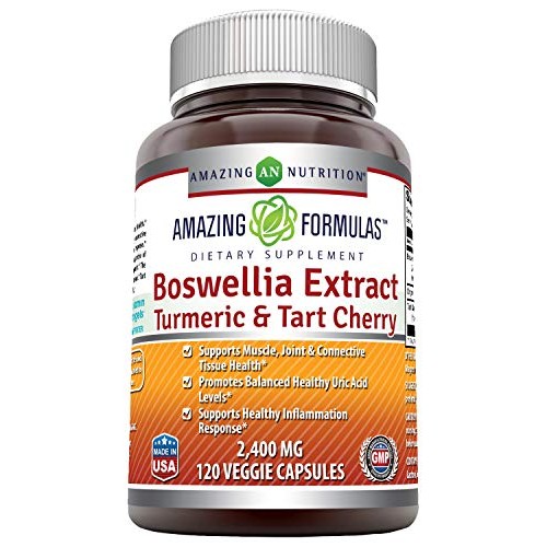 Amazing Formulas Boswellia Extract Turmeric & Tart Cherry 2400mg ...