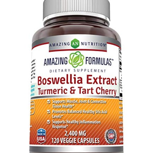 Amazing Formulas Boswellia Extract Turmeric & Tart Cherry 2400mg ...