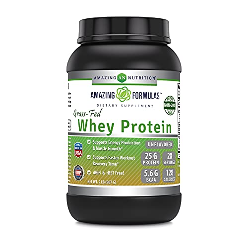 Amazing Formulas Grass FED Whey Protein Non-GMO, Gluten Free -M...