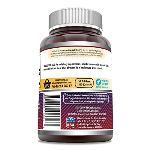 Amazing Formulas Inositol 500 mg 100 Capsules Supplement | Non-GM...