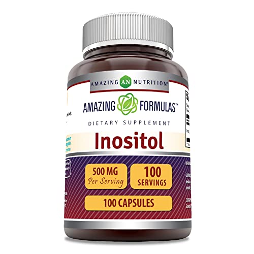 Amazing Formulas Inositol 500 mg 100 Capsules Supplement | Non-GM...