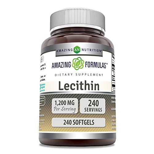 Amazing Formulas Lecithin 1200mg High Potency 240 Softgels Supple...