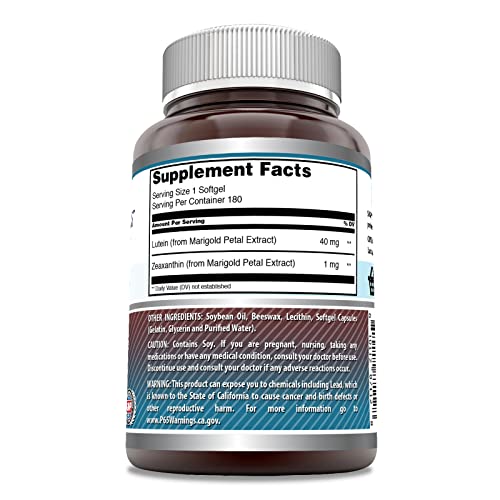 Amazing Formulas Lutein 40mg with Zeaxanthin 1600 mcg Supplements...