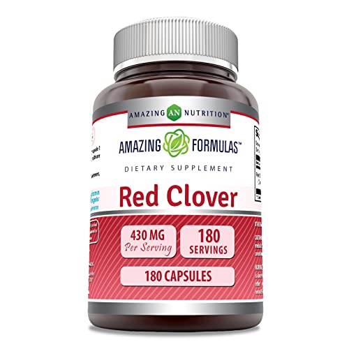 Amazing Formulas Red Clover 430mg 180 Capsules Supplement | Red C...