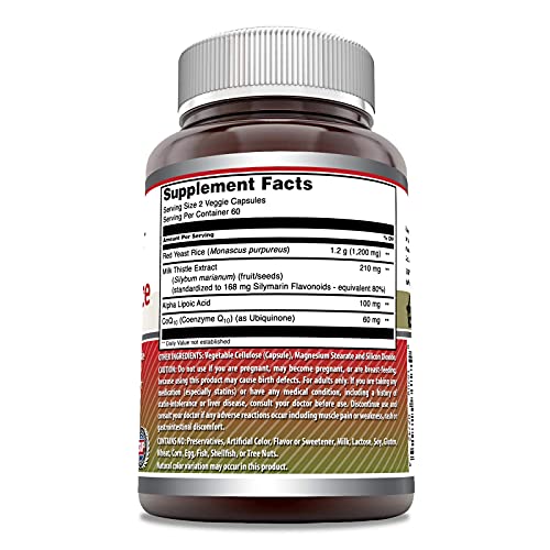 Amazing Formulas Red Yeast Rice Complex 1570 mg per Serving 120 V...