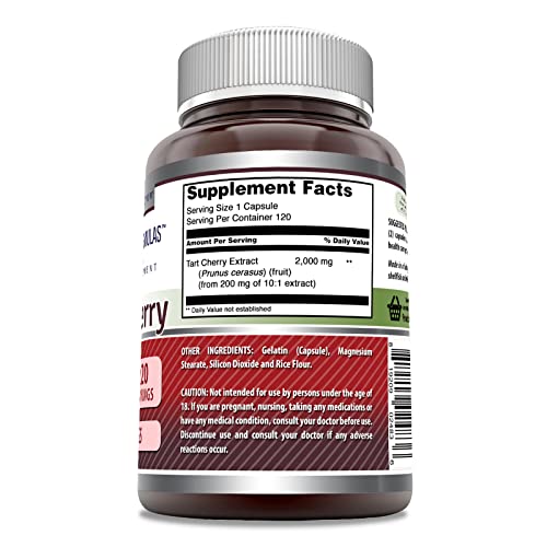 Amazing Formulas Tart Cherry Extract 2000mg Per Serving 120 Capsu...