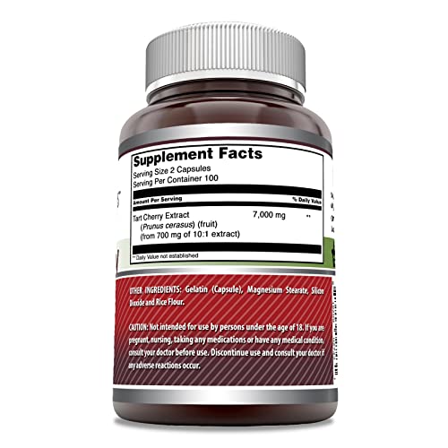 Amazing Formulas Tart Cherry Extract 7000mg Per Serving 200 Capsu...