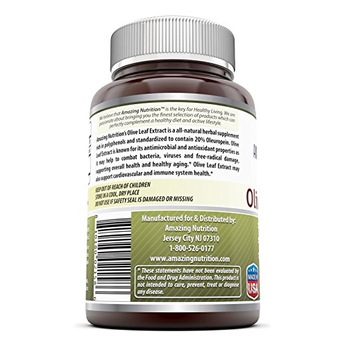 Amazing Nutrition Olive Leaf Extract - 150mg, 120 Capsules Per Bo...