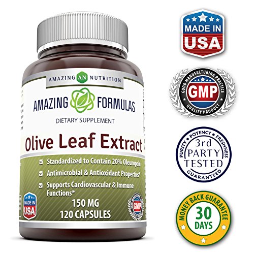 Amazing Nutrition Olive Leaf Extract - 150mg, 120 Capsules Per Bo...
