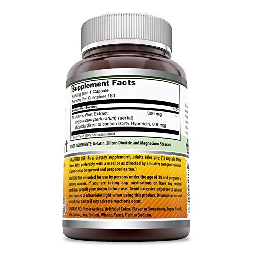 Amazing Nutrition St. Johns Wort - 300mg of 100% Pure St. John’s ...