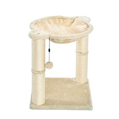Amazon Basics Cat Condo Tree Tower With Hammock Bed And Scratchin...