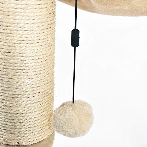Amazon Basics Cat Condo Tree Tower With Hammock Bed And Scratchin...