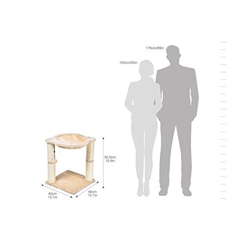 Amazon Basics Cat Condo Tree Tower With Hammock Bed And Scratchin...