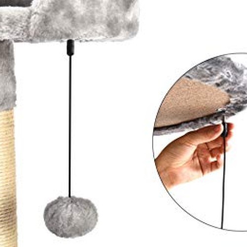 Amazon Basics Cat Condo Tree Tower With Scratching Post And Step ...