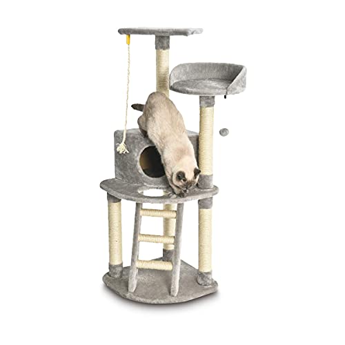 Amazon Basics Cat Condo Tree Tower With Scratching Post And Step ...