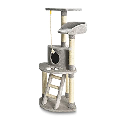 Amazon Basics Cat Condo Tree Tower With Scratching Post And Step ...