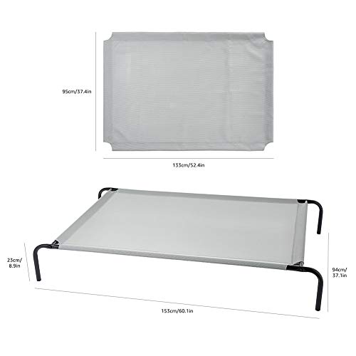 Amazon Basics Cooling Elevated Pet Bed, Extra Large 60 x 37 x 9 ...