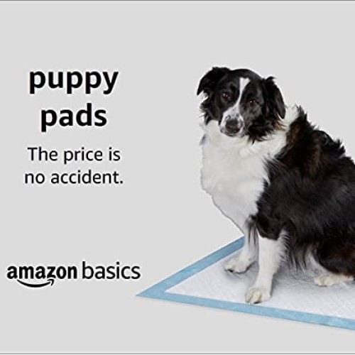 Amazon Basics Dog and Puppy Pads, Leak-proof 5-Layer Pee Pads wit...
