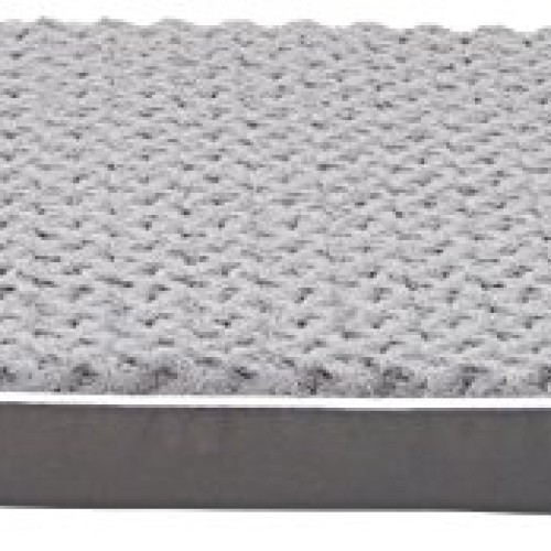 Amazon Basics Ergonomic Foam Pet Dog Bed, 27 x 36 Inches, Grey