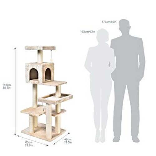 Amazon Basics Extra Large Cat Tree Tower with Condo - 24 x 56 x 1...