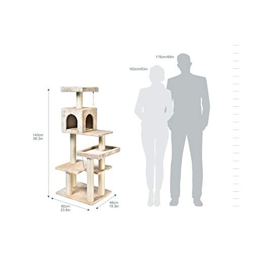 Amazon Basics Extra Large Cat Tree Tower with Condo - 24 x 56 x 1...