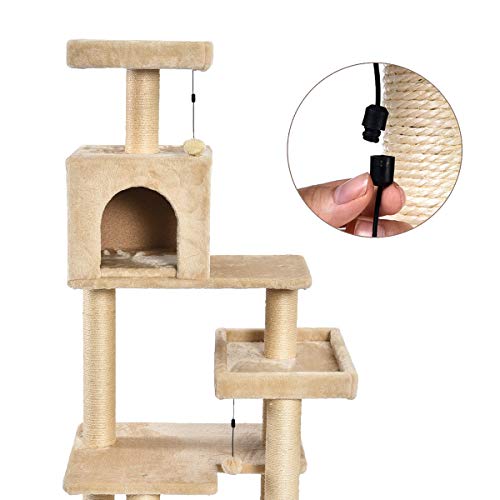 Amazon Basics Extra Large Cat Tree Tower with Condo - 24 x 56 x 1...