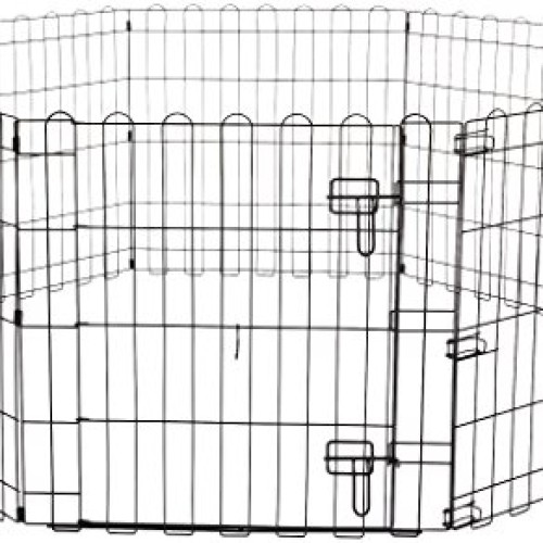 Amazon Basics Foldable Metal Pet Dog Exercise Fence Pen With Door...
