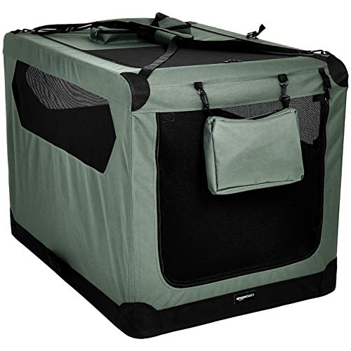 Amazon Basics Folding Portable Soft Pet Dog Crate Carrier Kennel ...
