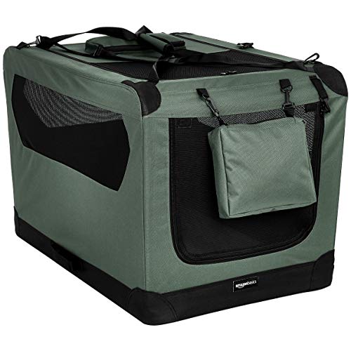 Amazon Basics Folding Portable Soft Pet Dog Crate Carrier Kennel ...